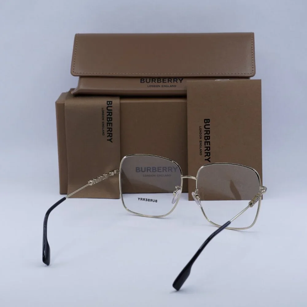 Burberry BE1378D 1326 Eyeglasses Black/Gold 57mm Square Frame